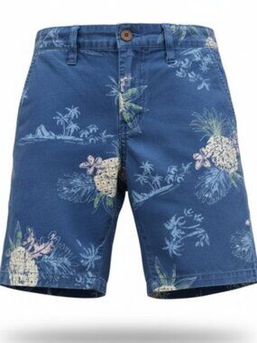 GAP KIDS Blue Tropical Print Chinos Shorts Boys Size 7